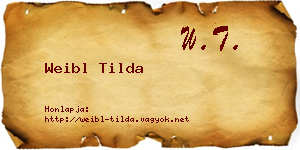 Weibl Tilda névjegykártya